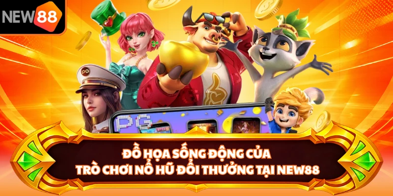 Đồ họa sống động của trò chơi nổ hũ đổi thưởng tại NEW88